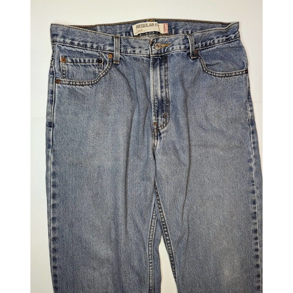 Levi's 505 Light Wash Regular Fit Jeans Size 36x32 - Picture 3 of 13